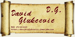 David Glukčević vizit kartica